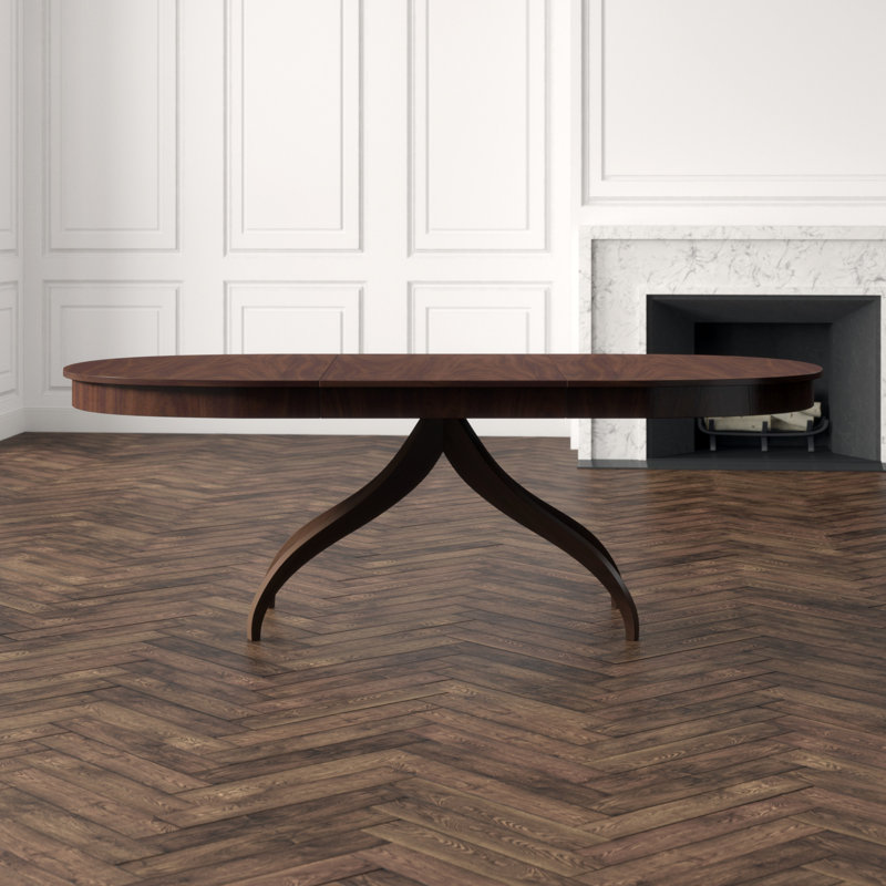 Composition Oval Solid Wood Dining Table