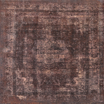 Tapis oriental brun foncé Rhythm