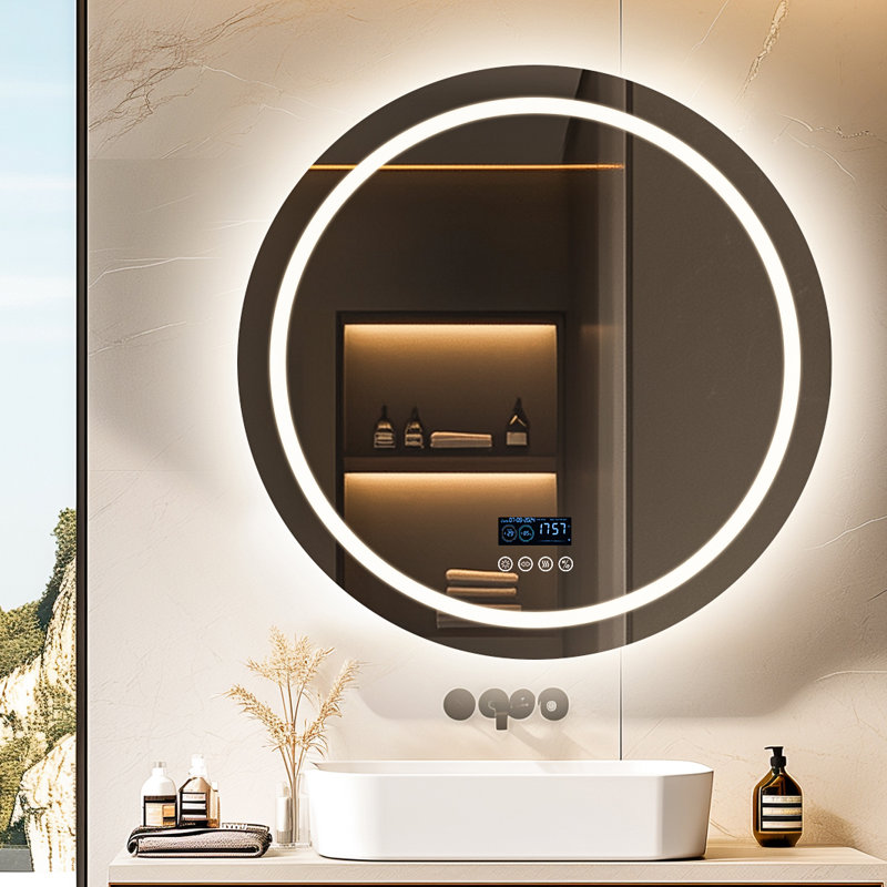 Courtny Round Blutooth LED Mirror