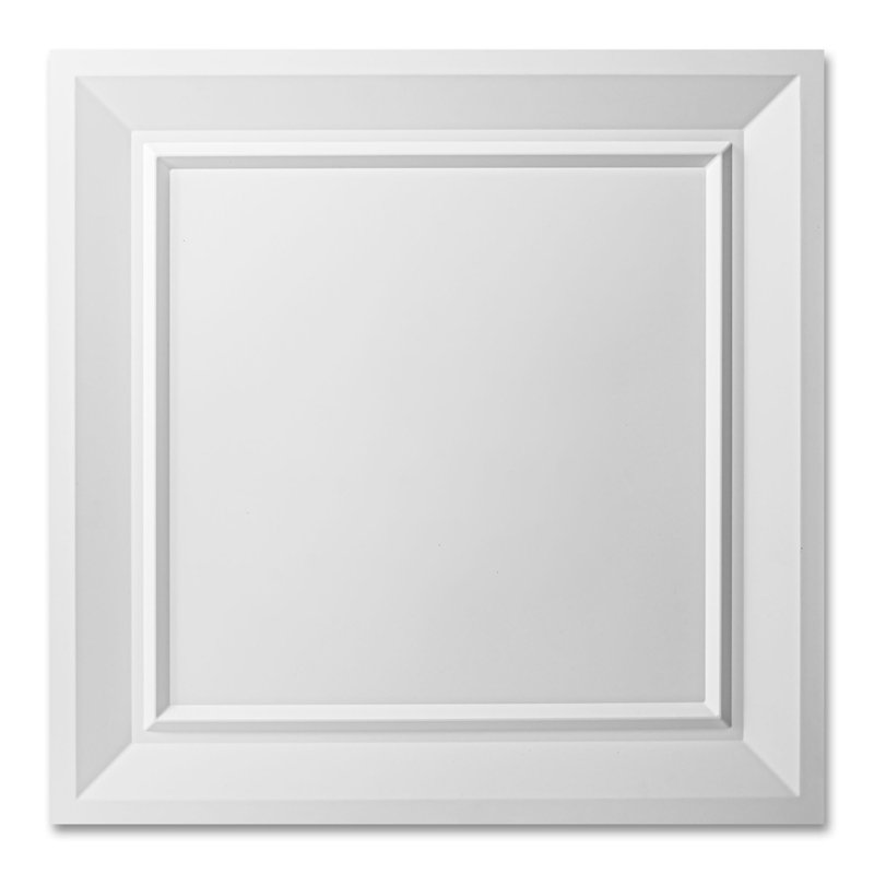 Art3d 23,82 po x 23,82 po carreaux de plafond encastrés, paquet de 12 panneaux de plafond en PVC pour la décoration intérieure (48 pieds carrés / caisse)