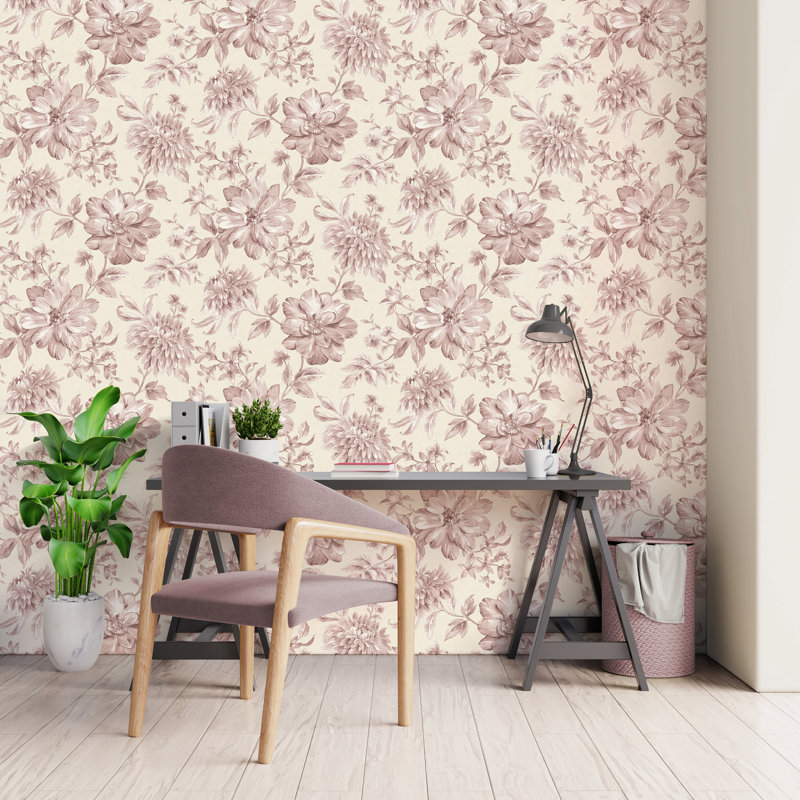 Arcilia 10.5m x 52cm Wallpaper Roll, Pink