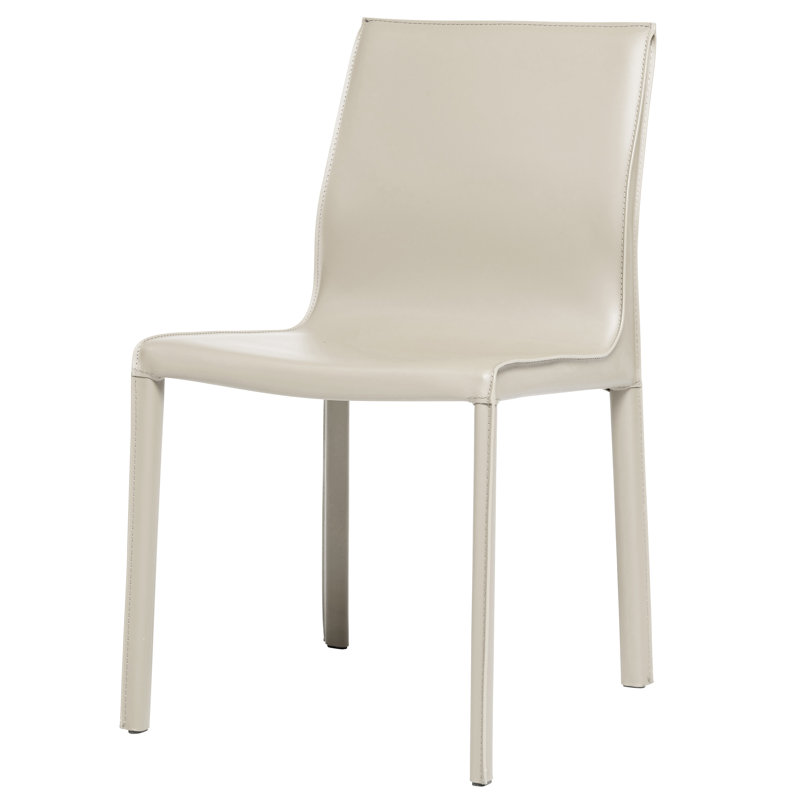 Chaise rembourrée en cuir Kupang, Pierre