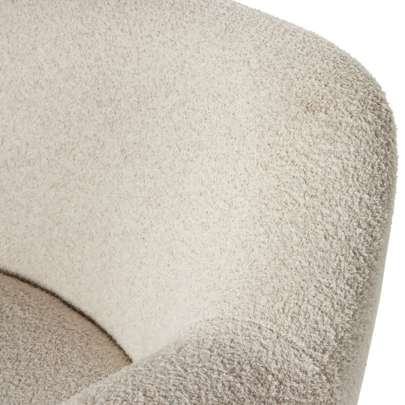 Julius Swivel Chair, Sheldon Ivory Polyester Blend