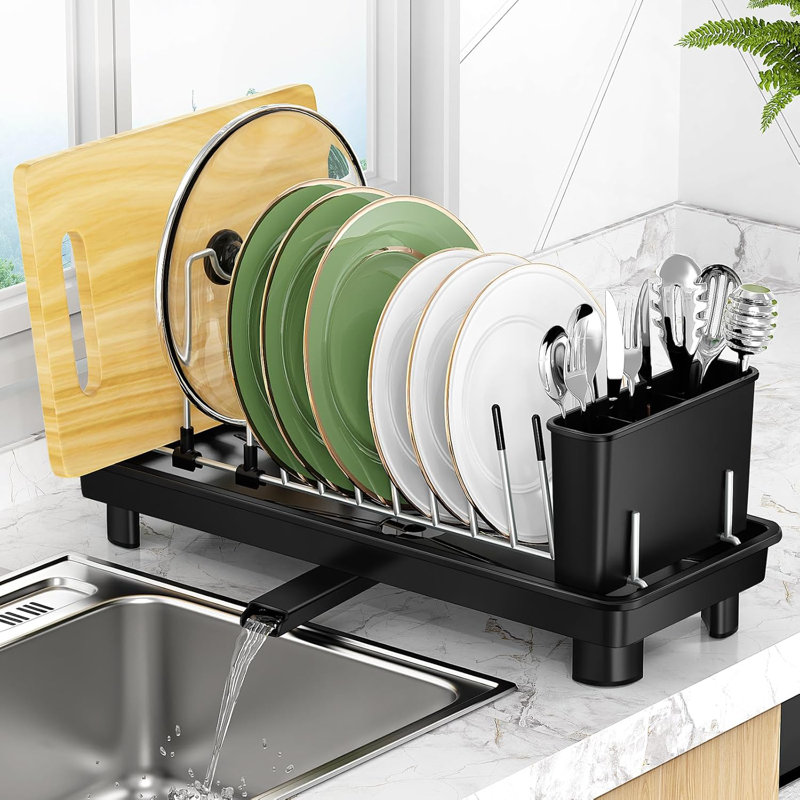 Petit égouttoir à vaisselle, égouttoir à vaisselle compact pour comptoir de cuisine