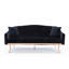 Canapé d'appoint en velours noir Coolmore-2019753056