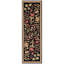 Tapis floral en laine crocheté à la main noir Kinchen-21274821