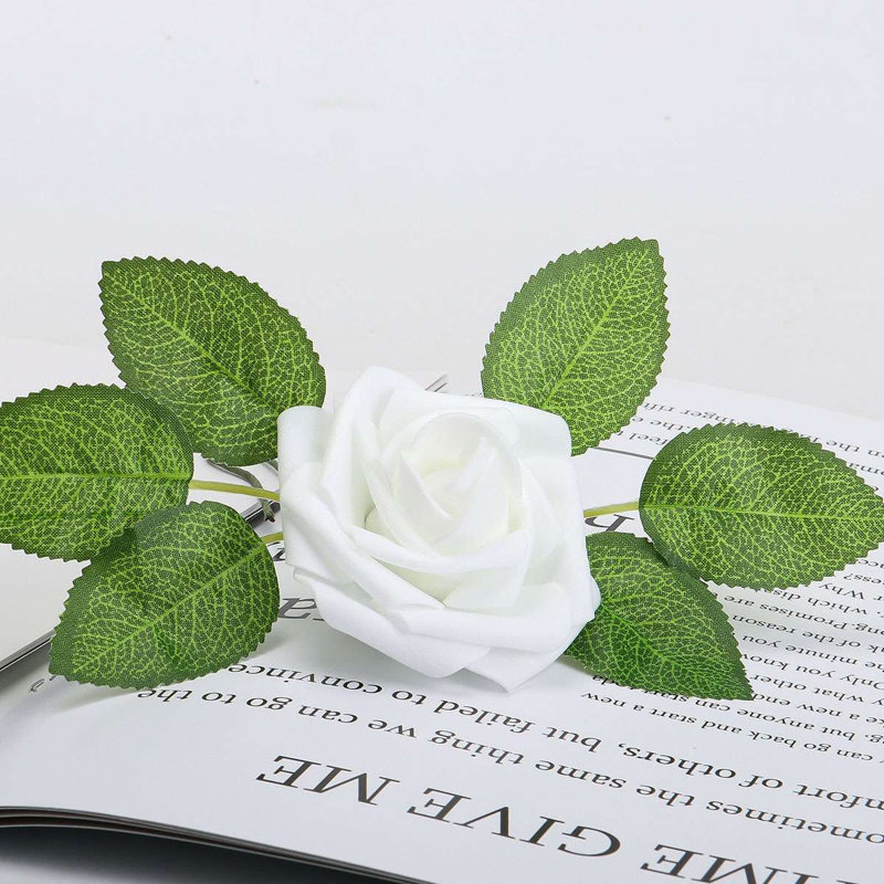 Centre de table Mack Roses, Blanc