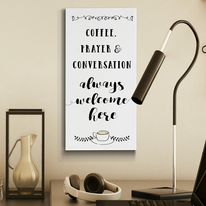 «Always Welcome», art textuel sur toile tendue, H 16 po x l 8 po x P 1 po