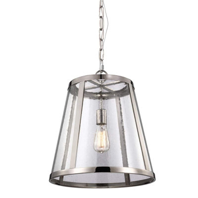 Cecilia 1 - Light Polished Nickel Geometric Pendant