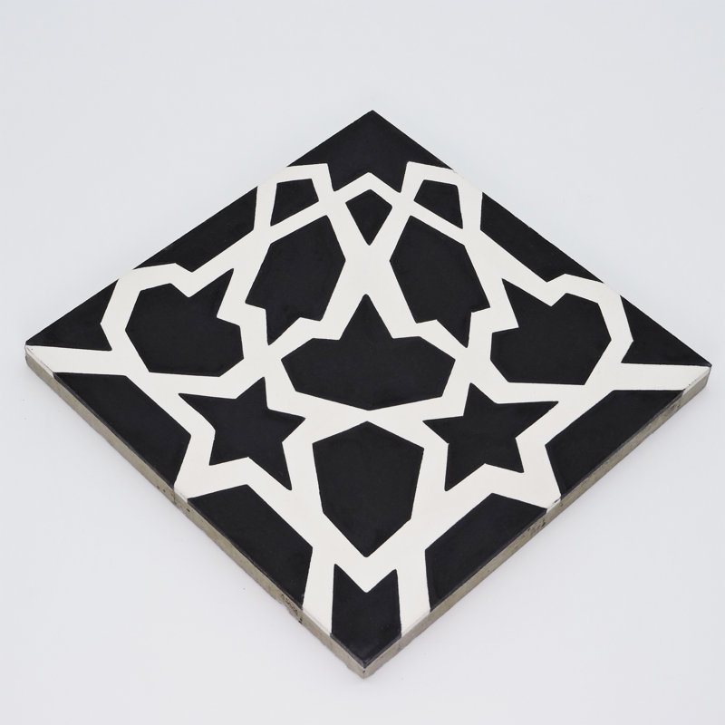 Bahja 8" x 8" Cement Patterned Wall & Floor Tile