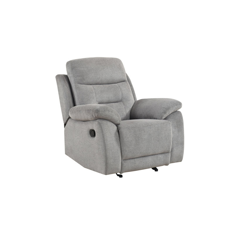 Fauteuil oscillant inclinable, chenille étain, Pewter