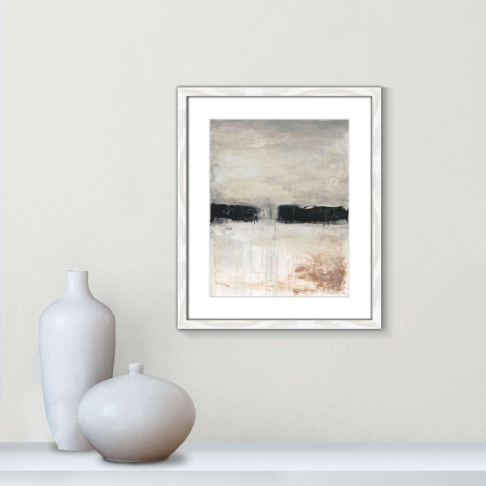 Autumn In The Dark Forest by Filippo Ioco, 19" H x 16" W x 0.75" D, White Framed