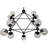 Pluto 13 - Light Geometric Chandelier