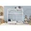 Lit simple en bois, blanc