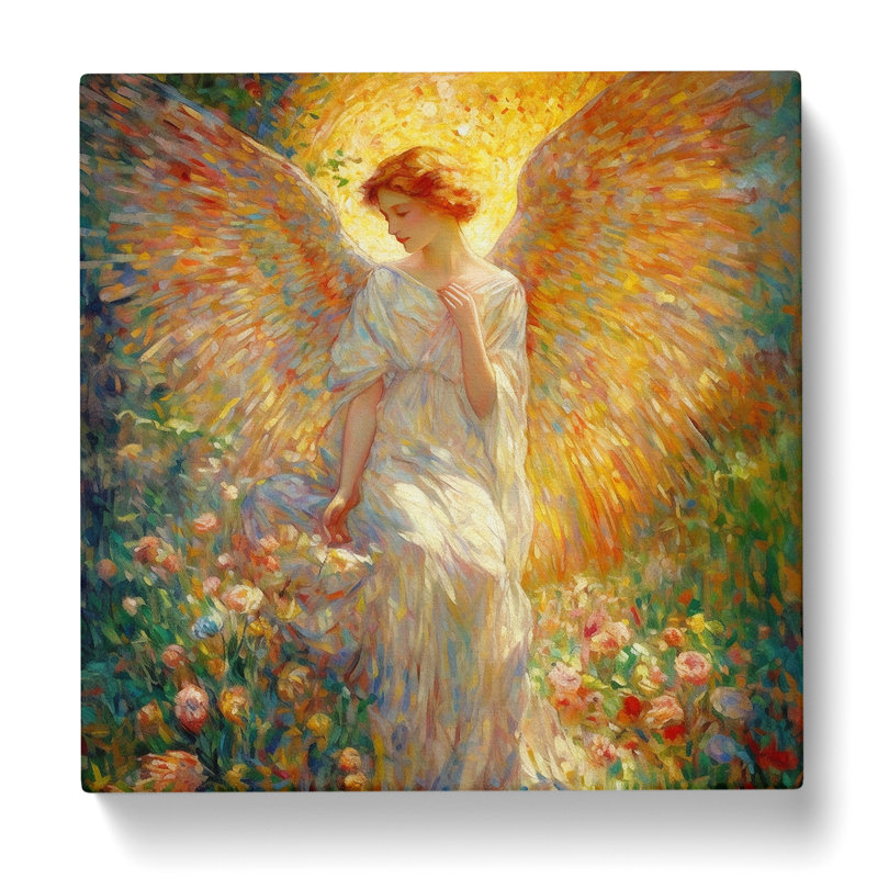 Angel Neo-Impressionism - Wrapped Canvas - Framed Print, 35cm H x 35cm W x 3cm D