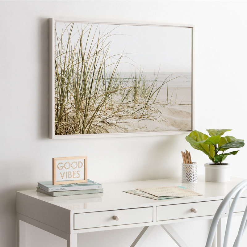 «Calming Beach Grass» par The Creative Bunch Studio, reproduction d'art sur toile encadrée, H 23 po x l 33 po x P 1,6 po