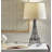 Eiffel Tower Desk Lamp, White Fabric Lampshade, 3D Relief Design