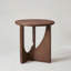 Table d'appoint 100% bois massif - Table de bout ovale rustique naturelle