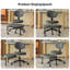 Chaise de bureau ergonomique multi-positions à pieds croisés pour adultes