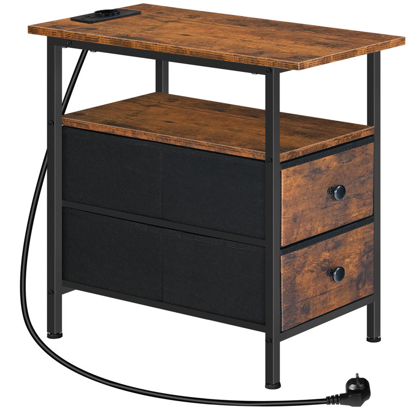 End Table with Built-In Outlets