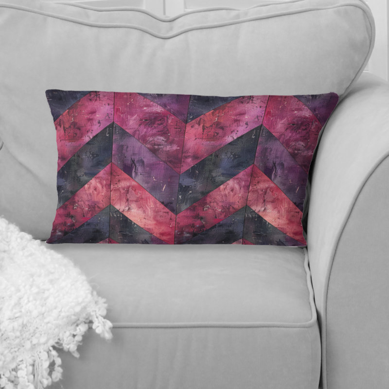 Magenta Chevron Glam I - Coussin lombaire transitionnel