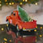 Figurine camionnette avec arbre de Noël