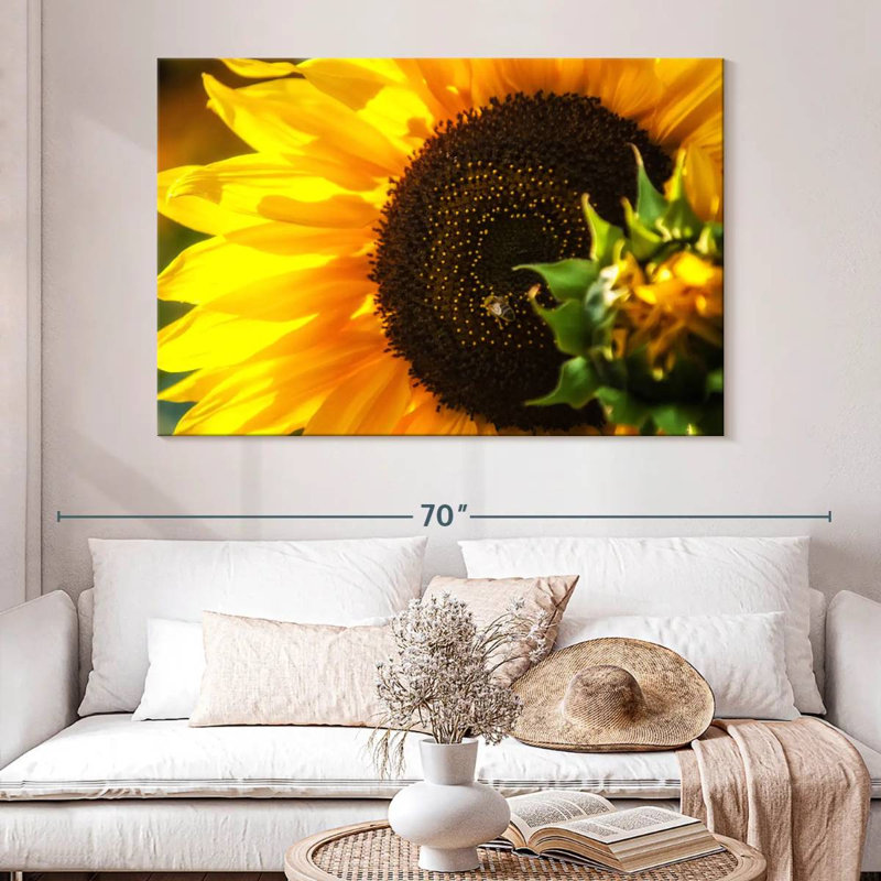 Harnek magnifique tournesol, H 34 po x l 51 po