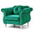 Hollywood Velvet Swivel Armchair-1524515539