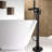 Bathtub Faucet With Hand Shower In Matte Black - Modern Design, Rust , Handheld Included Corrosion Includes Diverter