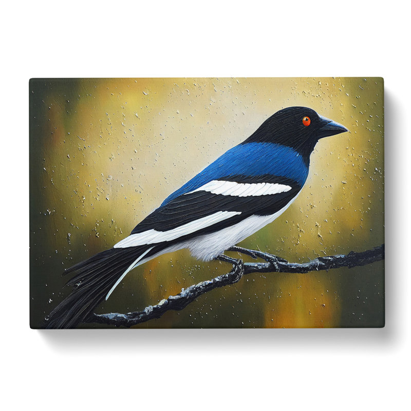 Phenomenal Magpie Bird - Wrapped Canvas, 50cm H x 76cm W x 3cm D
