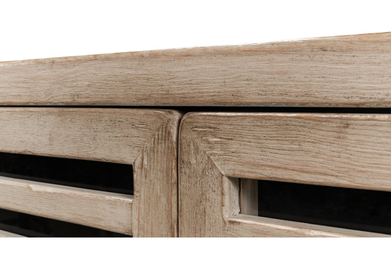 St. Nevis 92'' W Solid Wood Sideboard, Gray