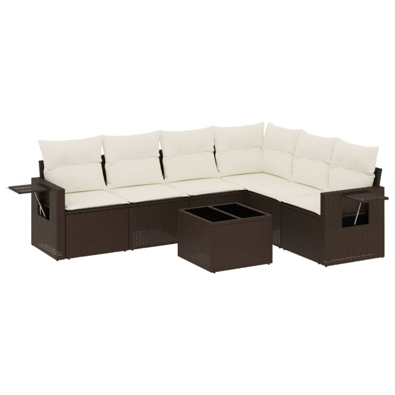 Vidaxl Garden Sofa Set PE Rattan Large Modular Garden Sofa Set