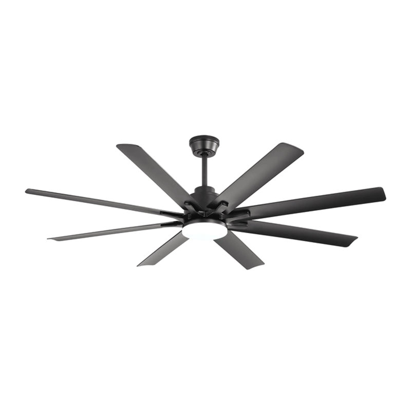 66 Inch Modern Ceiling Fan With Lights And Smart Remote Control 6 Speed Reversible Noiseless Dc Motor For Indoor, Black