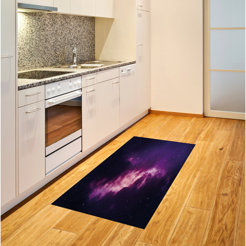 Tapis décoratif à haute densité en fibres de polyester à haute densité Space, Rectangle 2 pi 7 po x 5 pi