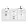 Tidworth 72'' Solid Wood Double Bathroom Vanity with 1.5'' White Quartz Top, Rectangular Sinks