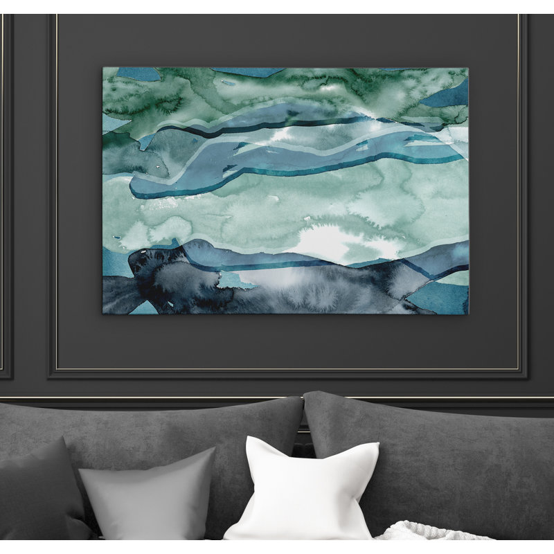 « water féminins i »-impression sur toile tendue, H 24 po x l 32 po x P 1,5 po