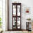Exquisite Wine Display Cabinet With Illuminated Interior And Movable Partition - Dark Cherry Unit Sophisticated Lighting Quiet Hinge 12.47 In. Wide-324112214