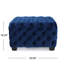 Bouton, en velours doux bleu marine pour le confort, moderne, bleu, l 28,4 po x P 18,18 po