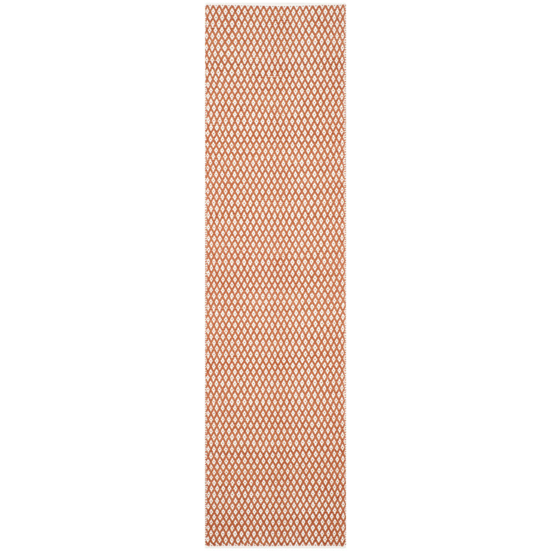 Tapis géométrique en coton tissé à plat Alpizar, Tapis de couloir 2 pi 3 po x 11 pi