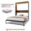 Queen Size Murphy Wall Bed With LED Lights, No Box Spring Needed, For Home Office-801577387-803800979