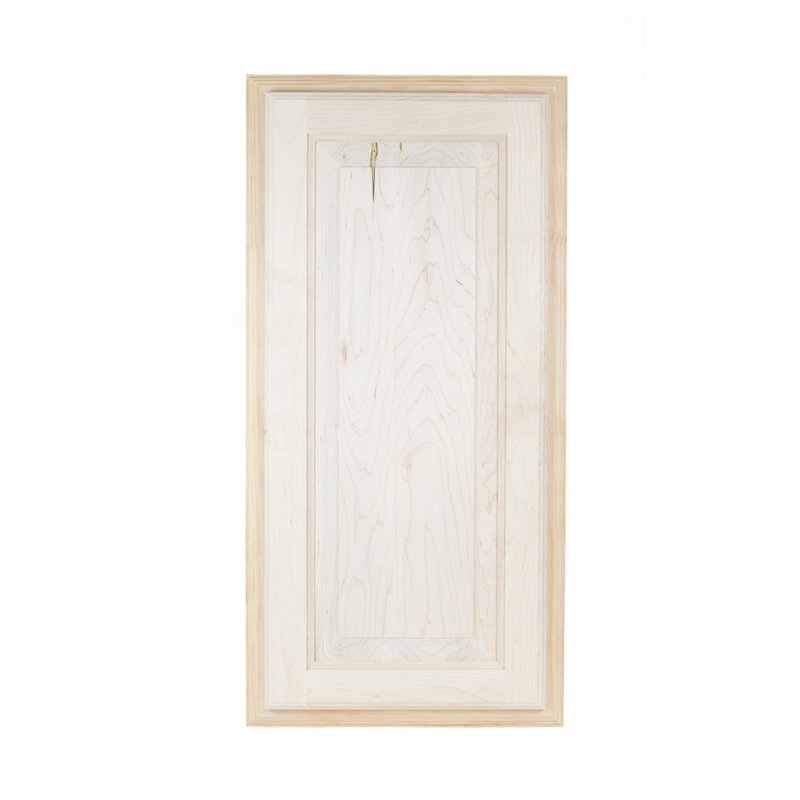 Solid Wood Bathroom Cabinet, Unfinished, 15.5" W x 31.5" H x 4" D