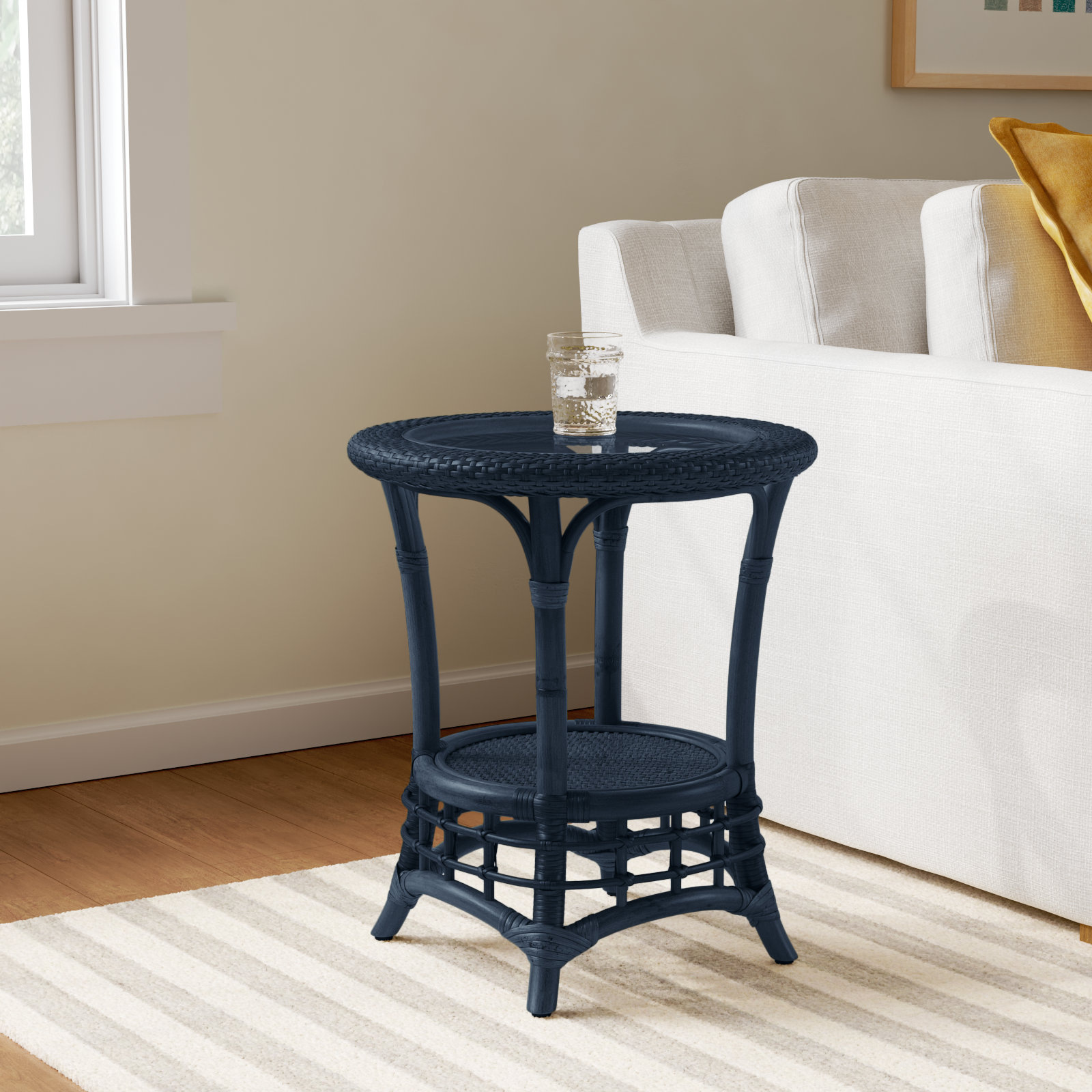 Luca End Table, Navy