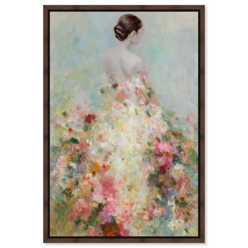 «Garden Bride II», reproduction d'art sur toile encadrée par Glam Art par Art Remedy, cadre en noyer, 20 x 30, 31"H x 21"W