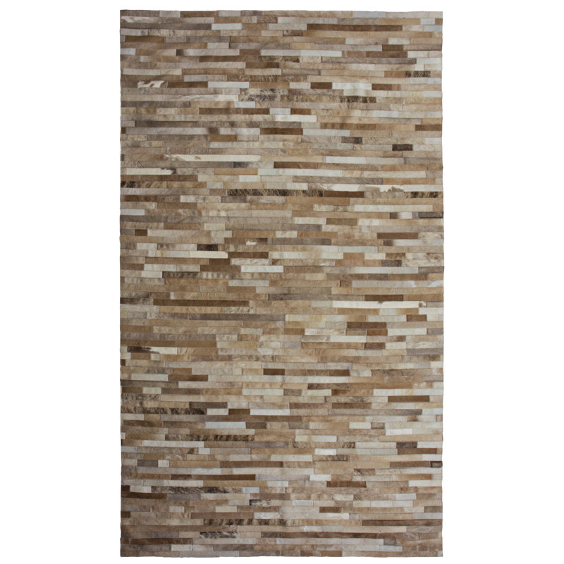Minotaur Cowhide Striped Area Rug, Rectangle 6' x 9'
