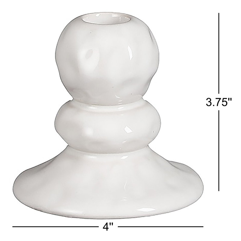 Bougeoir blanc cassé