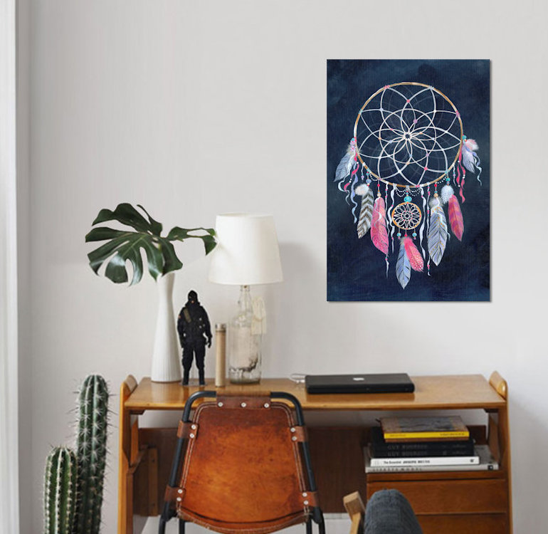 Dreamcatcher Dark par Stephanie Corfee - Impression sur toile tendue sur châssis, H 40 po x l 26 po x P 1,5 po, Toile tendue