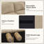 Banquette d'angle modulaire avec rangement, banquette de petit-déjeuner rembourrée en forme de L pour 4 personnes avec 1 siège d'angle-880015957-880015958