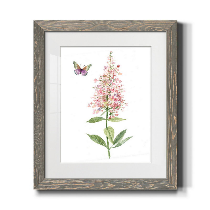 Wildflower Botanical II - Cadre photo, reproduction d'art sur papier, H 20 po x l 17 po x P 1,5 po, gris
