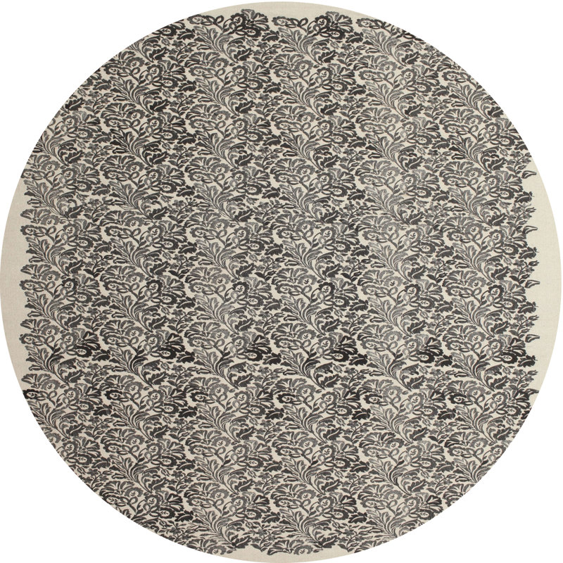 Tapis gris zone contemporaine, Rond 5 pi