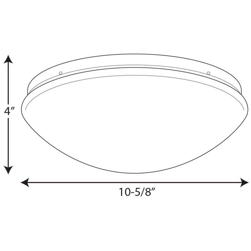 Plafonnier encastré simple à 1 lumière Mccullum, H 4 po x l 10,63 po x P 10,63 po